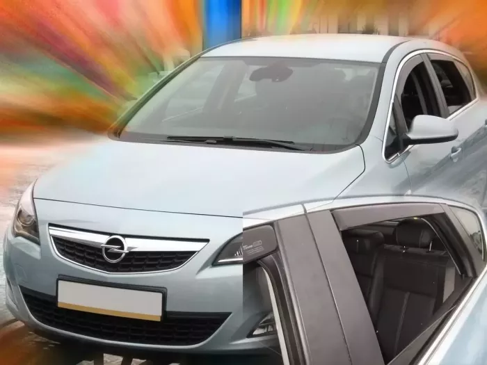 Дефлекторы окон Opel Astra J (09-15) 5D Htb - Heko (вставные) 4