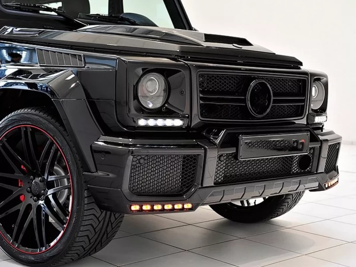 Накладка на передний бампер Mercedes G W463 (90-18) - BRB стиль 4