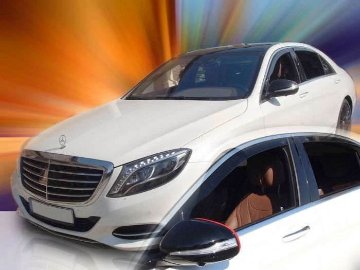 Дефлекторы окон Mercedes S W222 Long (14-20) - Heko (вставные) 3
