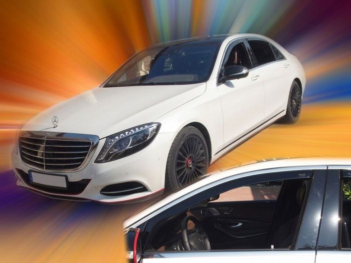 Дефлекторы окон Mercedes S W222 Long (14-20) - Heko (вставные) 4