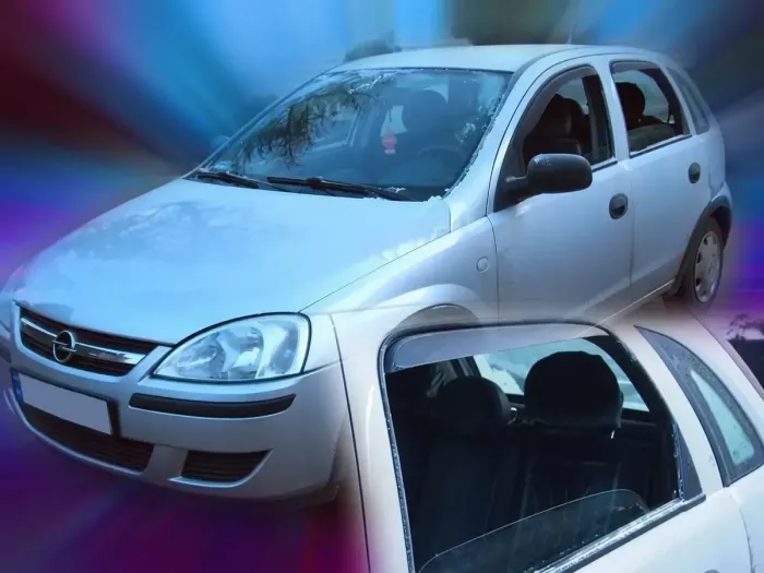 Дефлектори вікон Opel Corsa C (00-06) 5D - Heko (вставні) 4