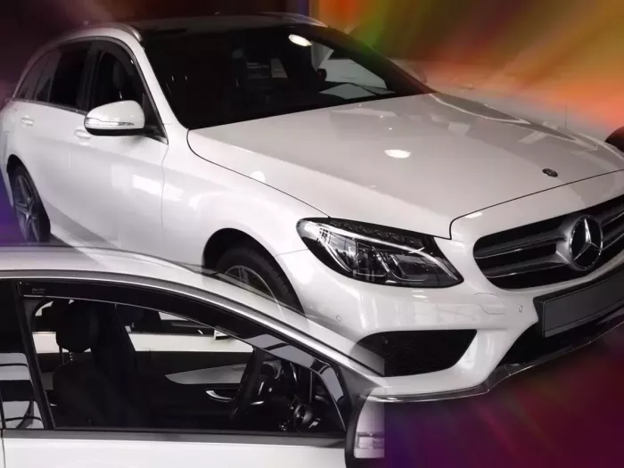 Дефлектори вікон Mercedes C W205 (14-21) Універсал - Heko (вставні) 4