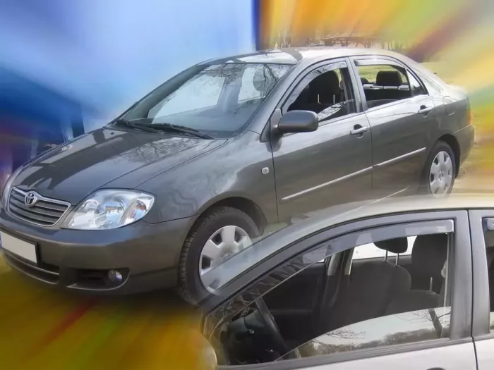 Дефлекторы окон Toyota Corolla E12 (02-07) Sedan - Heko (вставные) 3