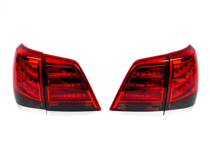 Фонари задние Toyota LC200 (07-15) - Lexus 2012 стиль красные 3