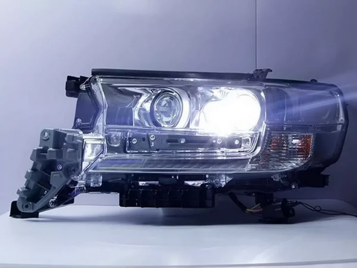 Фари лінзові Toyota LC 200 (16-21) - LED DRL хром 4