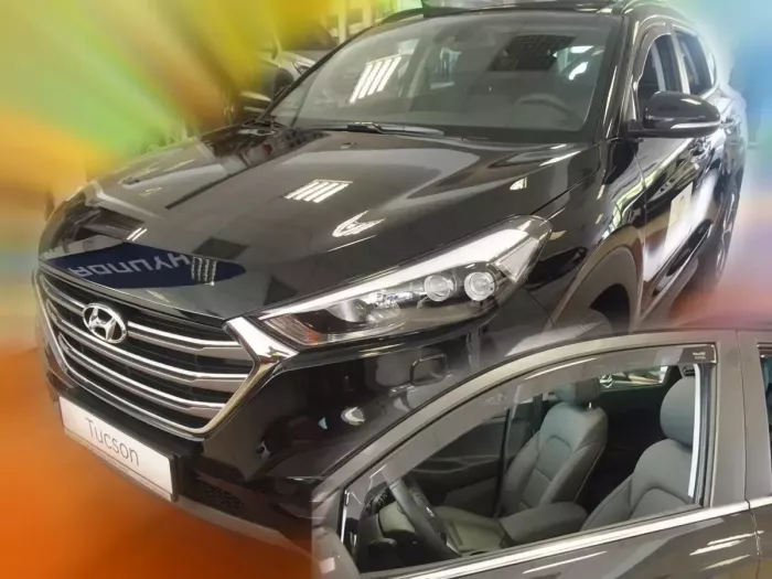 Дефлекторы окон Hyundai Tucson III (TL; 16-21) - Heko (вставные) 3