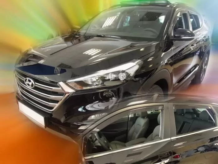 Дефлекторы окон Hyundai Tucson III (TL; 16-21) - Heko (вставные) 4