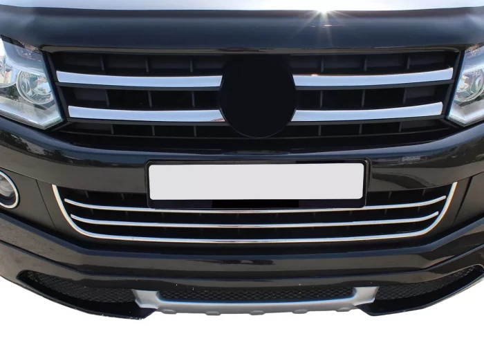 Хром накладки на решітку бампера VW Amarok I (10-16) - 2 шт 7