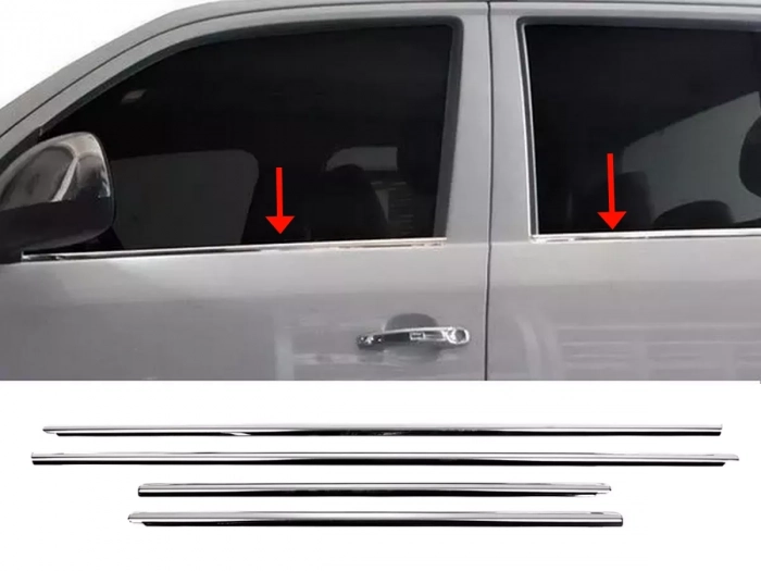 Хром нижние молдинги окон VW Amarok I (10-20) - Carmos 1