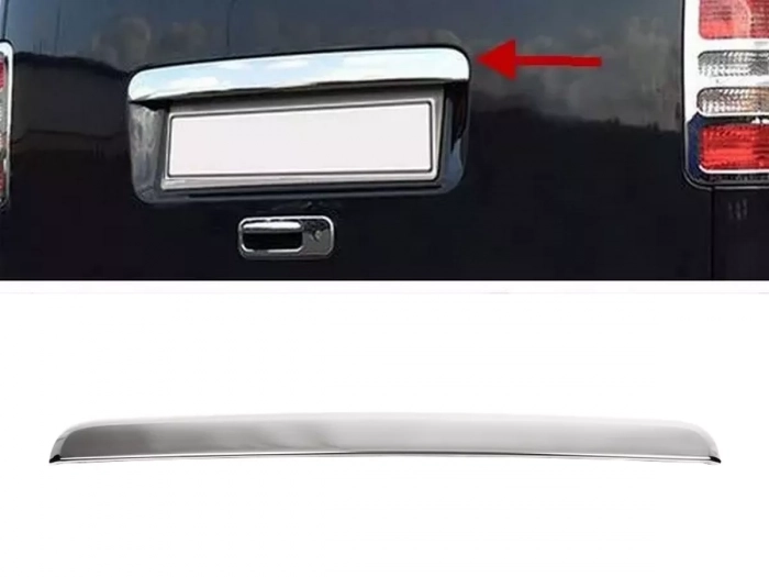 Хром накладка над номером VW Caddy III (2K; 04-15) 1 дверь – Carmos (без надписи) 1