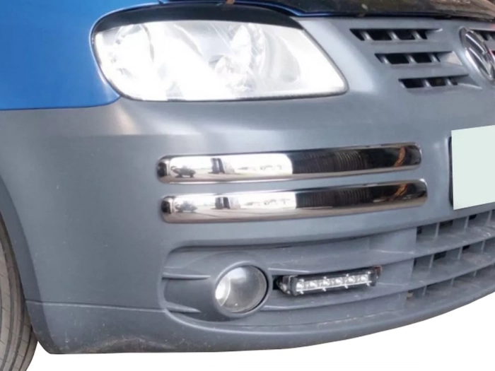 Хром накладки на кути переднього бампера VW Caddy III (2K; 04-10) - Carmos 4