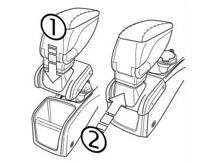 Подлокотник VW Golf V (03-08) - на винтах 5