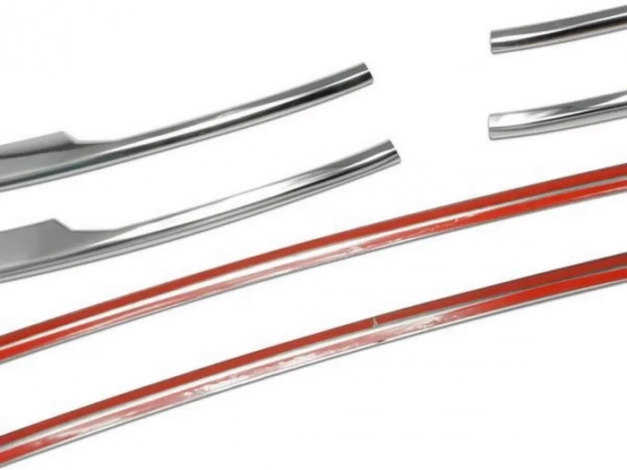 Хром накладки на передний бампер VW T6 (15-19) 3