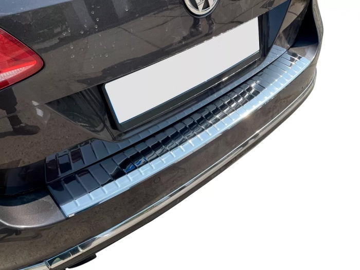 Накладка на бампер VW Passat B7 (11-15) Универсал - Nitto (хром) 7