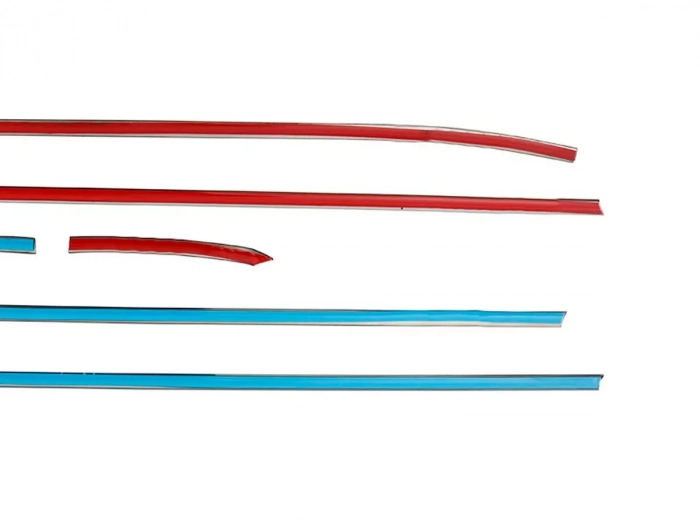 Хром нижние молдинги окон VW Polo V (6R; 09-17) 5D Htb 4