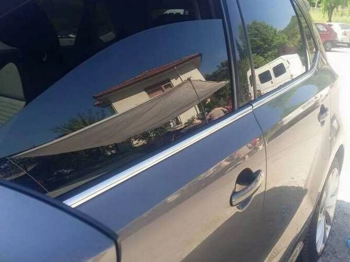 Хром нижние молдинги окон VW Polo V (6R; 09-17) 5D Htb 8