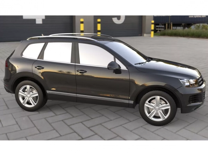 Хром нижні молдинги вікон VW Touareg II (7P; 10-18) 4