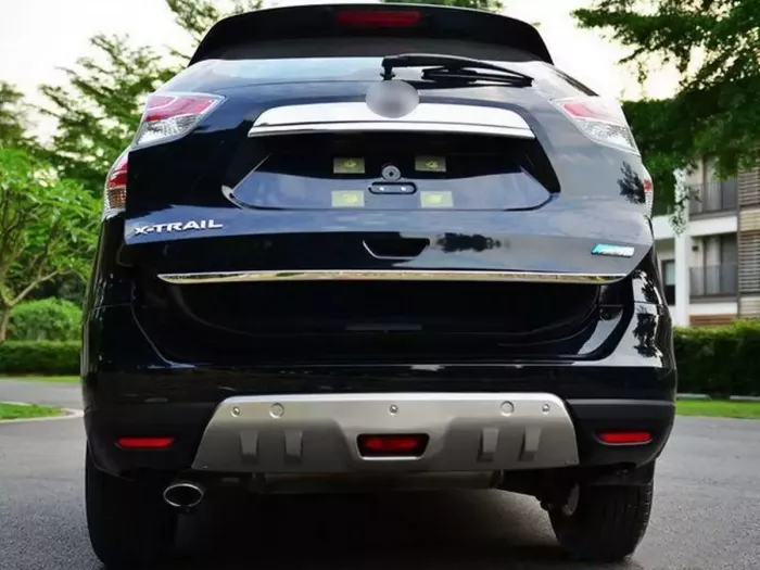 Накладки под бампера Nissan X-Trail T32 (14-16) - нержавейка 7