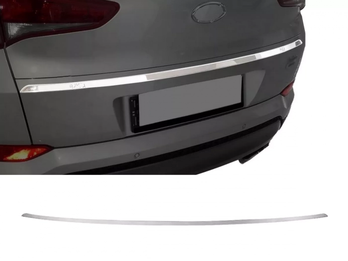 Хром над номером Hyundai Tucson III (TL; 16-18) - Omsa (довга) 1