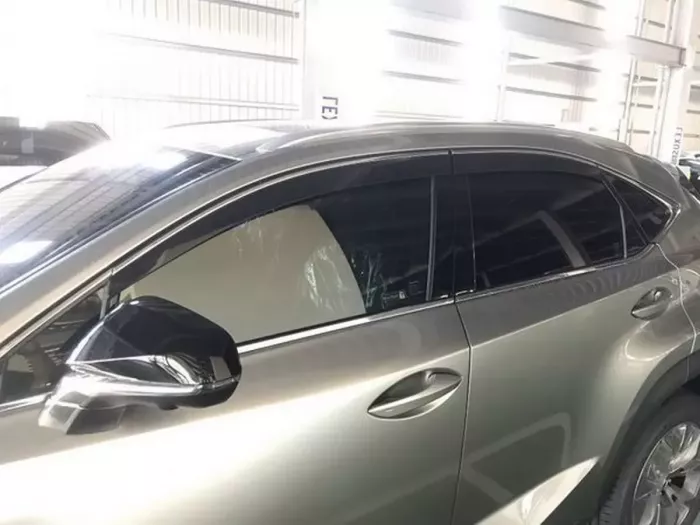 Дефлекторы окон Lexus NX I (AZ10; 15-21) - Hic (с хром молдингом) 2