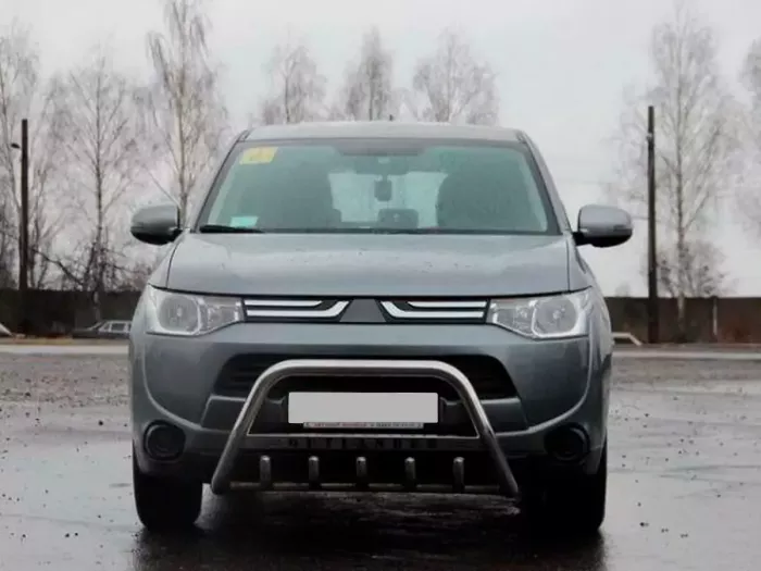 Кенгурятник Mitsubishi Outlander III (13-21) - с надписью 2