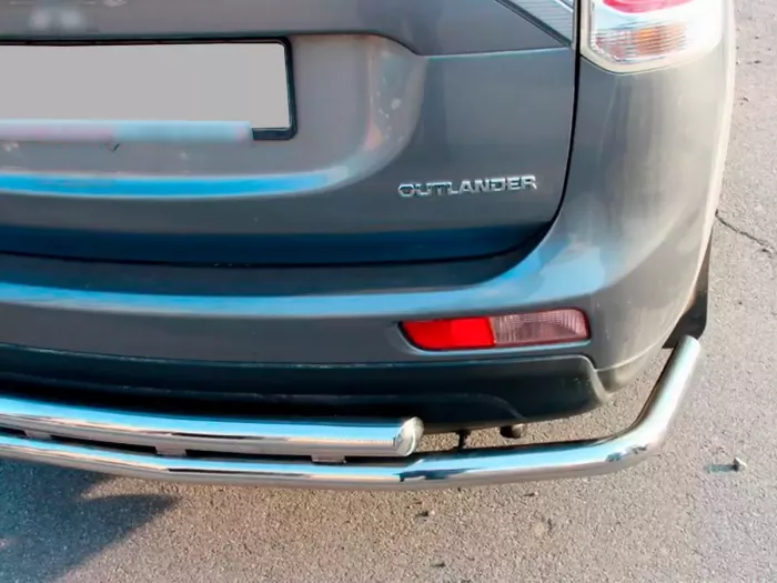 Защита задняя Mitsubishi Outlander III (13-21) - труба двойная 2