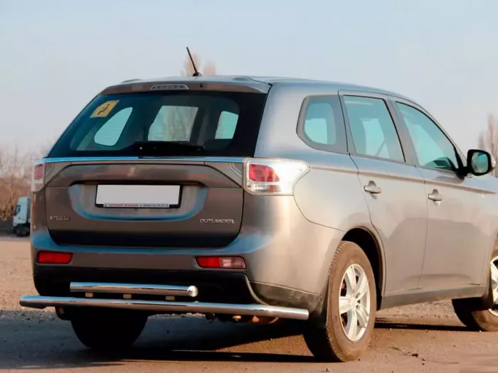 Защита задняя Mitsubishi Outlander III (13-21) - труба двойная 4