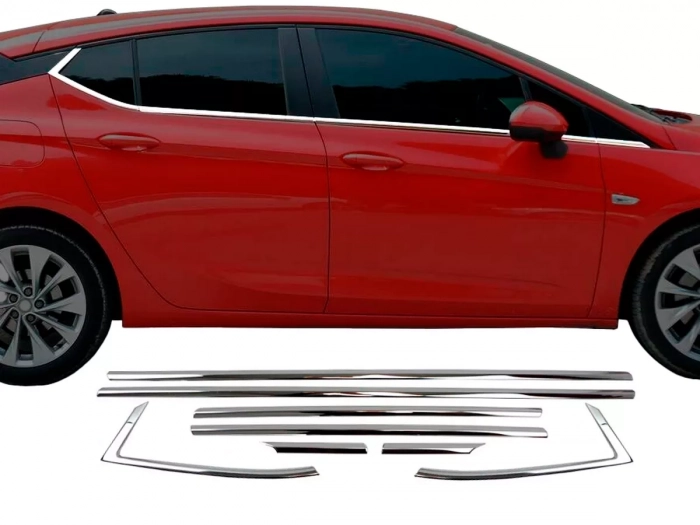 Хром нижні молдинги вікон Opel Astra K (15-21) Htb 1