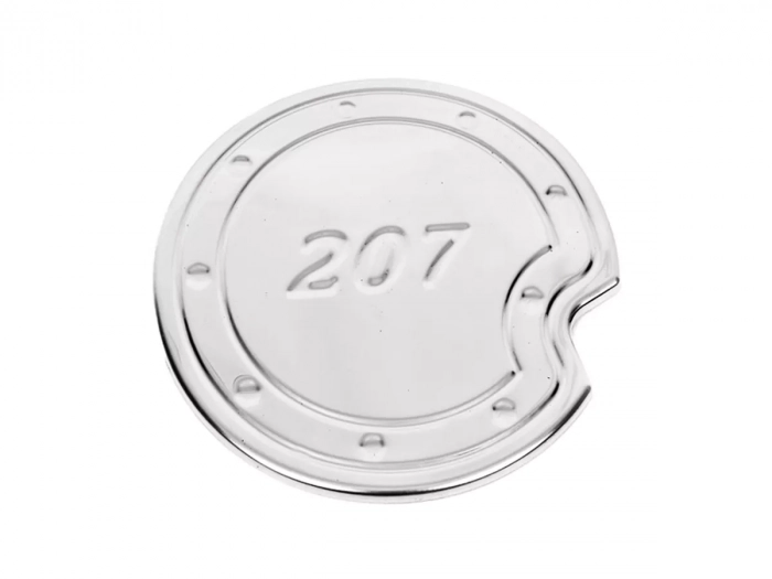 Хром накладка на лючок бензобака Peugeot 207 (06-12) 1