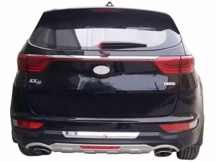 Накладка на задний бампер Kia Sportage IV (QL; 16-18) - два выхлопа 4