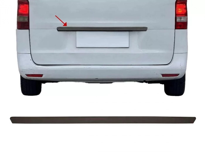 Хром накладка над номером Mercedes Vito III / V W447 (14-) - чорна 1