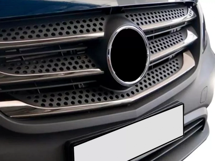 Хром накладки на решётку Mercedes Vito / V W447 (14-19) - чёрные 6