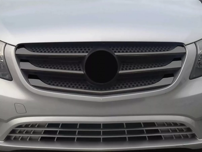 Хром накладки на решётку Mercedes Vito / V W447 (14-19) - чёрные 7