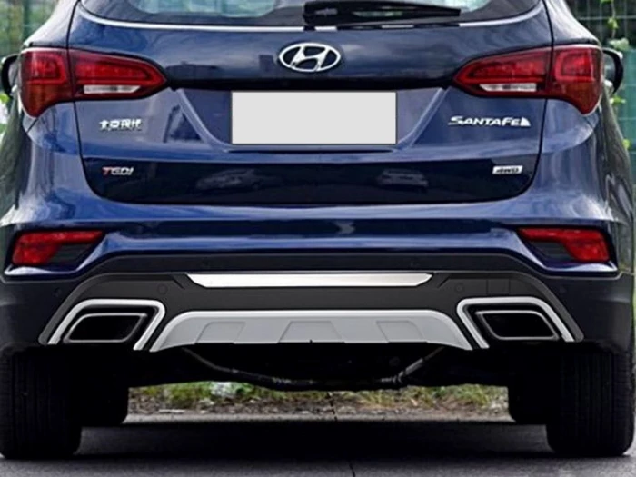 Накладки на бампера Hyundai Santa Fe III (17-18) рестайлінг 4