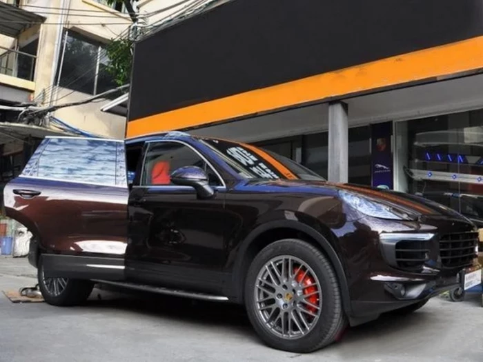 Пороги бічні Porsche Cayenne II (11-17) - оригінал стиль 4