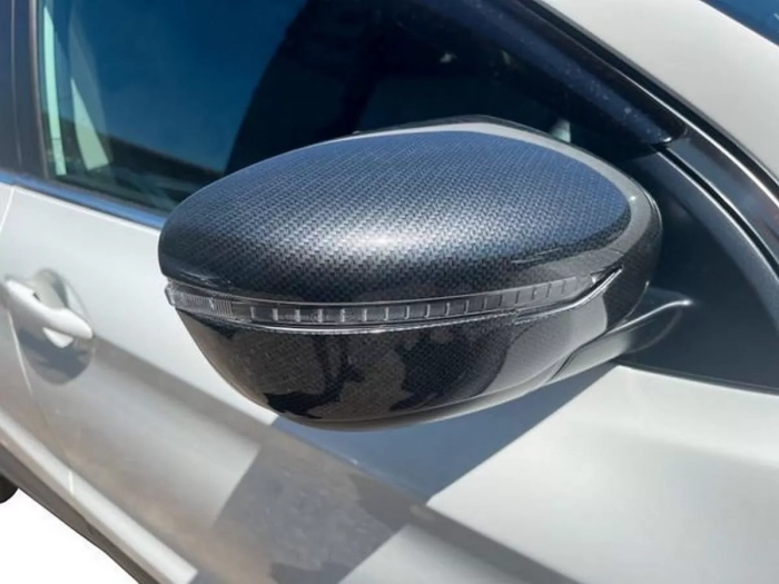 Накладки на дзеркала Nissan Qashqai II (J11; 14-21) - карбон 3