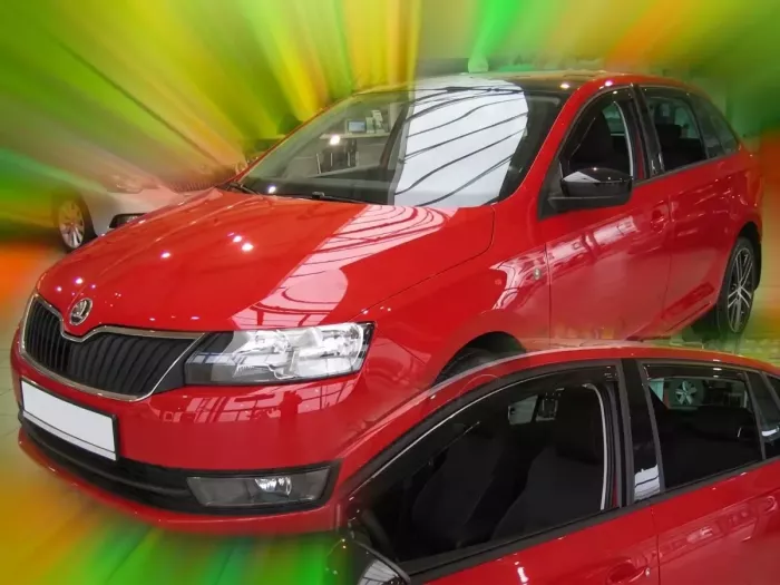 Дефлектори вікон Skoda Rapid Spaceback (13-19) - Heko (вставні) 4