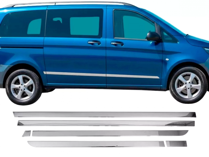 Хром молдинги дверные Mercedes Vito / V W447 SWB (L1/L2) 1 дверь 1