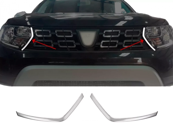 Хром на решётку радиатора Dacia Duster II (HM; 18-24) 1