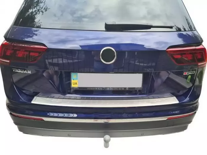 Накладка на задний бампер VW Tiguan II / Allspace (16-23) - Omsa (матовая) 8