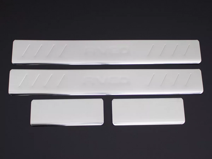 Накладки на пороги Chevrolet Aveo T300 (11-20) - Omsa 2