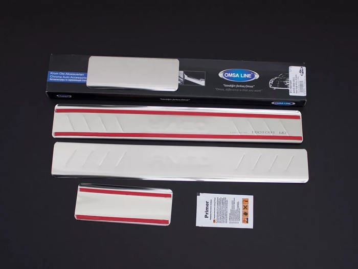 Накладки на пороги Chevrolet Aveo T300 (11-20) - Omsa 3