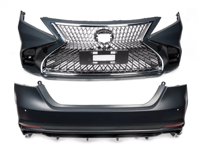 Бампер передній + задній Toyota Camry V70 (18-23) - Lexus LS стиль 1