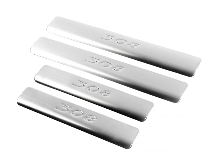 Накладки на пороги Peugeot 308 I (T7; 07-13) 5D - Omsa 2