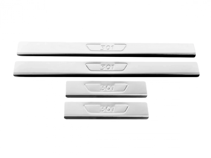 Накладки на пороги Peugeot 301 (12-) - Omsa 1