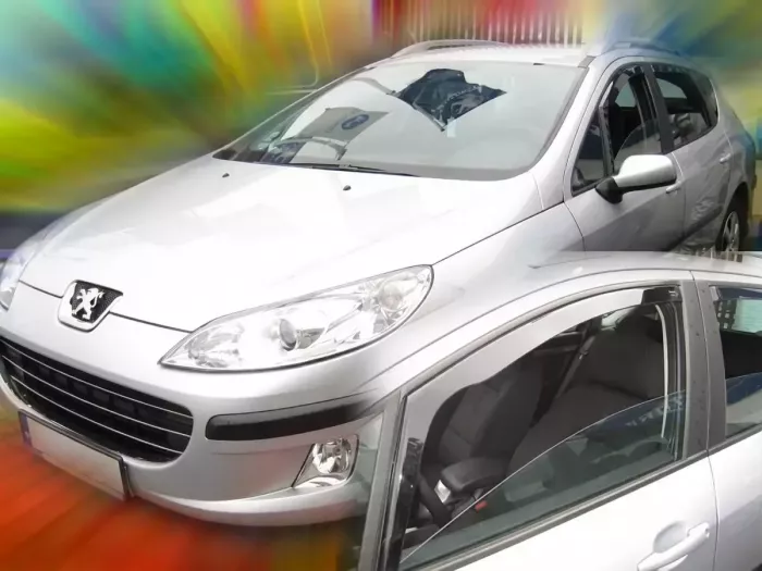 Дефлектори вікон Peugeot 407 (05-11) Універсал - Heko (вставні) 3