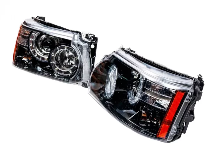 Фары передние Range Rover Sport I (L320; 10-13) - чёрные 4