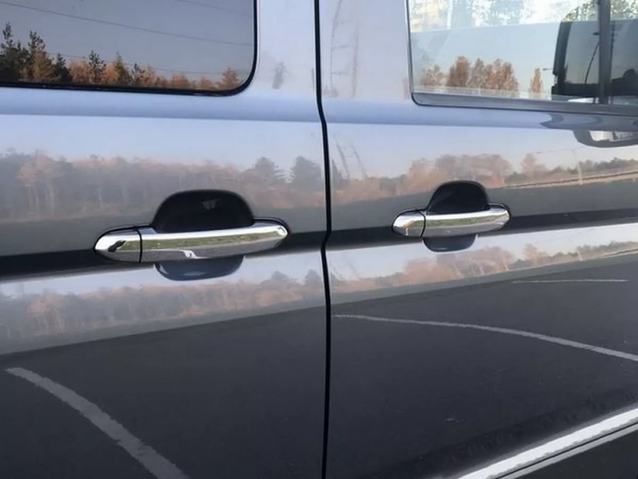 Хром накладки на ручки VW Crafter II (17-) - на 4 ручки (под 1 ключ) 3