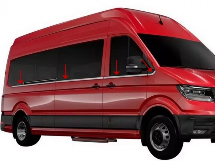Хром нижні молдинги вікон VW Crafter II (17-) L2 (середня база) 1
