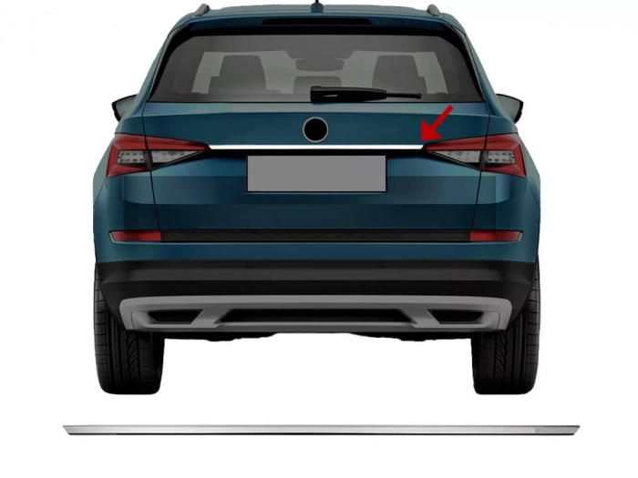 Хром накладка над номером Skoda Kodiaq I (17-23) 1